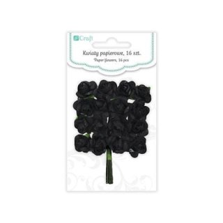 DPcraft KWIATY PAPIEROWE 2 CM, 16 SZT, RÓŻE - ONYX[CEKP-017]