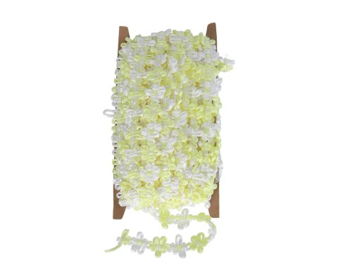 Koronka biało-cytrynowa 10y szerokość 15mm - KR149