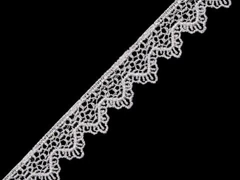 Koronka gipiurowa biała szerokość 17mm -1m