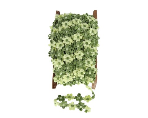 Koronka jasno-ciemnozielona 10y szerokość 15mm - KR157