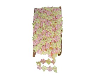 Koronka różowo-cytrynowa 10y szerokość 15mm - KR153