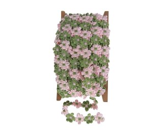 Koronka różowo-zielona 10y szerokość 15mm - KR156