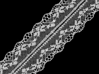 Koronka syntetyczna biała szerokość 37 mm -1m