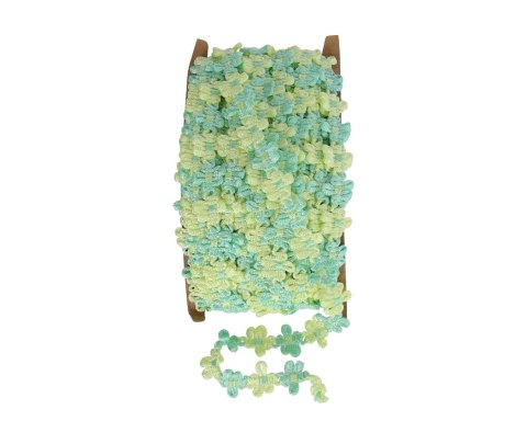 Koronka żółto-morska 10y szerokość 15mm - KR159