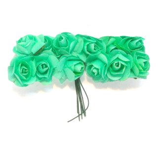 MDK różyczki papierowe 12szt Tiffany blue [368]