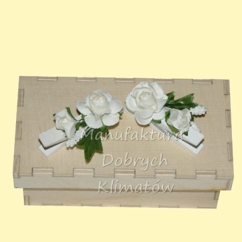 MDK różyczki papierowe na spinaczu 2szt śr, ok, 2,2cm (3916)