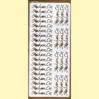 Naklejki samoprzylepne KOCHAM CIĘ złota 0986Z