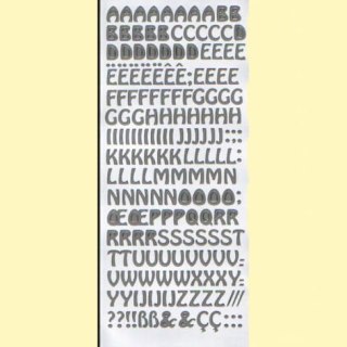 Naklejki samoprzylepne LITERY srebrna 2123S