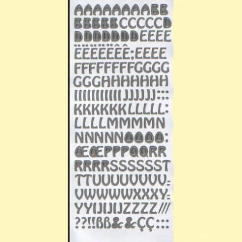 Naklejki samoprzylepne LITERY srebrna 2123S