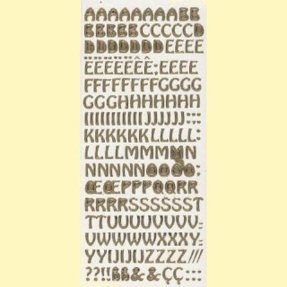 Naklejki samoprzylepne LITERY złota 2123Z