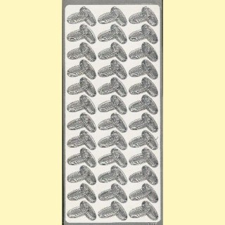 Naklejki samoprzylepne OBRĄCZKI DUŻE srebrny 1167S