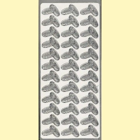 Naklejki samoprzylepne OBRĄCZKI DUŻE srebrny 1167S