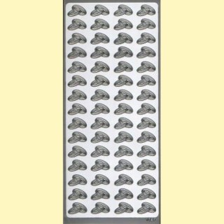 Naklejki samoprzylepne OBRĄCZKI MAŁE PODWÓJNE srebrne 1829S