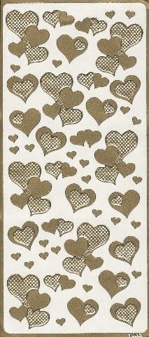 Naklejki samoprzylepne SERCA RÓŻNE złote 1943Z