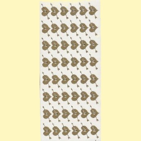 Naklejki samoprzylepne SERCE I STRZAŁA złote 1951Z