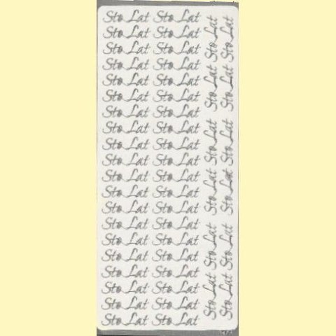 Naklejki samoprzylepne Sto Lat srebrna 7905S