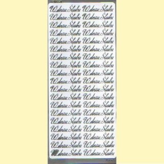 Naklejki samoprzylepne W Dniu Ślubu srebrna 0887S