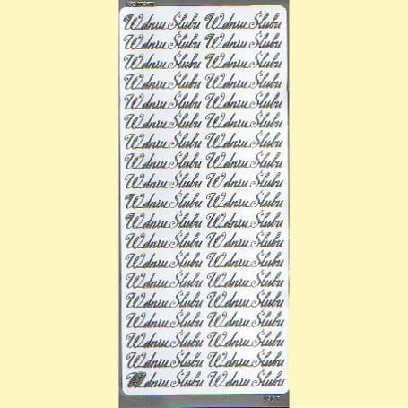 Naklejki samoprzylepne W Dniu Ślubu srebrna 0887S