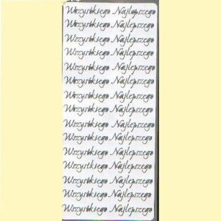 Naklejki samoprzylepne Wszystkiego Najlepszego srebrna 4290S