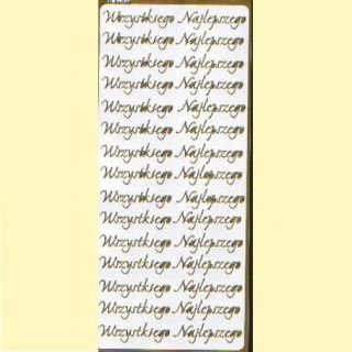 Naklejki samoprzylepne Wszystkiego Najlepszego złota 4290Z