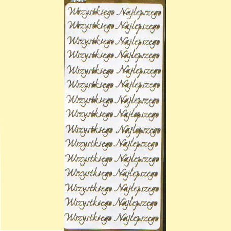 Naklejki samoprzylepne Wszystkiego Najlepszego złota 4290Z