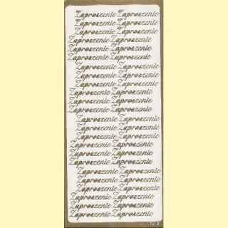 Naklejki samoprzylepne ZAPROSZENIE złote 7912Z