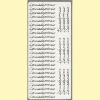 Naklejki samoprzylepne ZAWIADOMIENIE srebrne 7913S