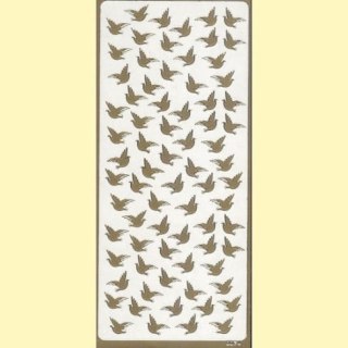 Naklejki samoprzylepne gołąbki złote 0074Z