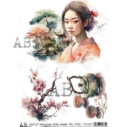 Papier ryżowy Abstudio A4 AB-1718