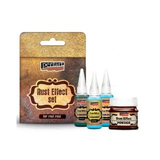 Pentart - Zestaw do efektu rdzy proszek 180g+3xodczynnik 20ml