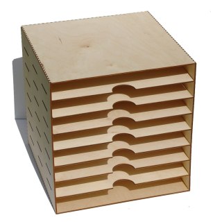 Regał na papiery scrapbookingowe ok. 32x32x32 - 7 półek - sklejka 3mm - wersja KALLAX [1370] - Osobna wysyłka!