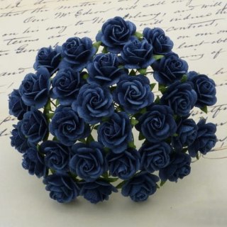 Róże - ciemnoniebieskie ok. 15mm - 10 szt (39323)