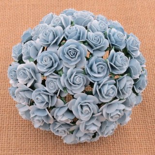Róże dzieciecy błękit ok. 15mm - 10 szt (39303)
