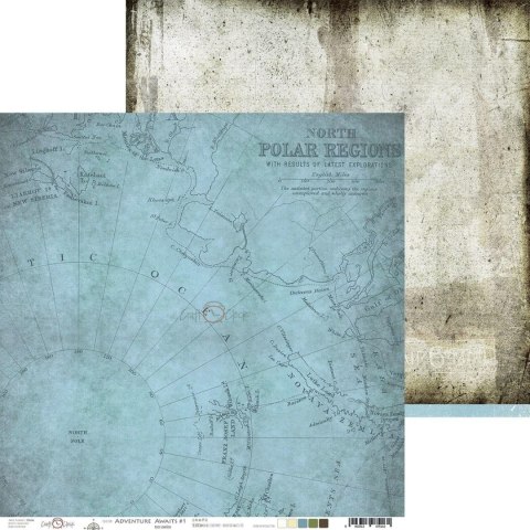 ADVENTURE AWAITS - 01 - dwustronny papier 30,5x30,5cm [CC-PD-AA-09-01]