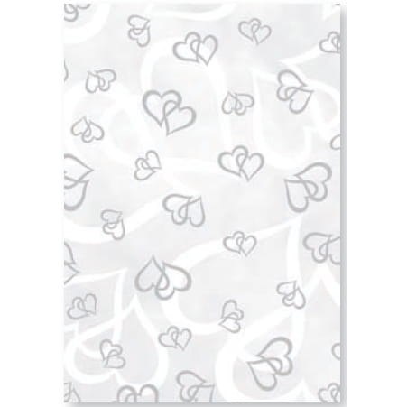 Kalka do scrapbookingu - serca srebrne - A4 Heyda 51