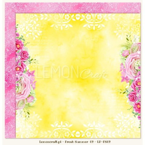 Lemoncraft Dwustronny papier do scrapbookingu 30x30cm Fresh Summer 02 - LP-FS02
