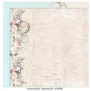 Lemoncraft Dwustronny papier do scrapbookingu 30x30cm Yesterday 04 - LP-YES04