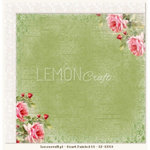 Lemoncraft - Dwustronny papier do scrapbookingu - Sercem Malowane 03[LP-HP03]