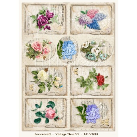 Lemoncraft - Papier ozdobny A4 - Vintage Time 001 [LP-VT001]