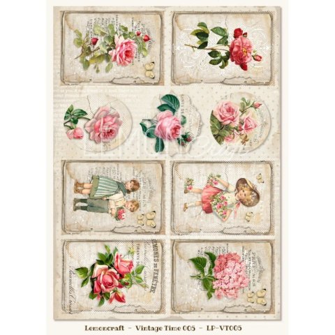 Lemoncraft - Papier ozdobny A4 - Vintage Time 005 [LP-VT005]