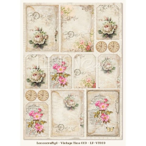 Lemoncraft - Papier ozdobny A4 - Vintage Time 009 [LP-VT009]
