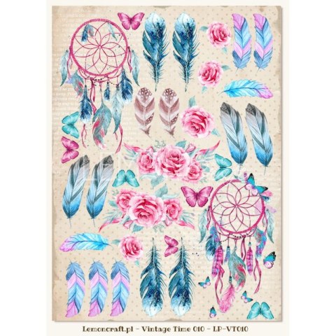 Lemoncraft Papier ozdobny do scrapbookingu A4- Vintage Time 010 LP-VT010