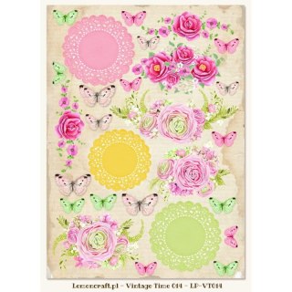 Lemoncraft Papier ozdobny do scrapbookingu A4- Vintage Time 014 LP-VT014
