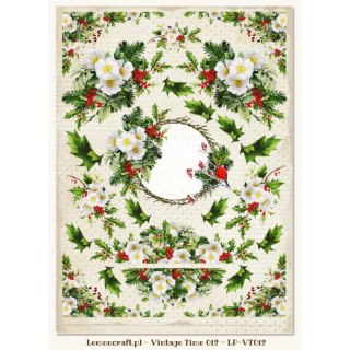 Lemoncraft Papier ozdobny do scrapbookingu A4- Vintage Time 12 LP-VT012