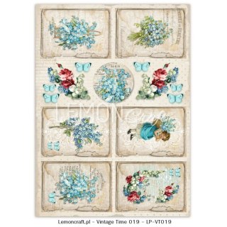 Lemoncraft Papier ozdobny do scrapbookingu A4- Vintage Time 19 LP-VT019