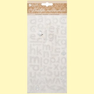 Naklejki samoprzylepne ALFABET srebrny NAK30