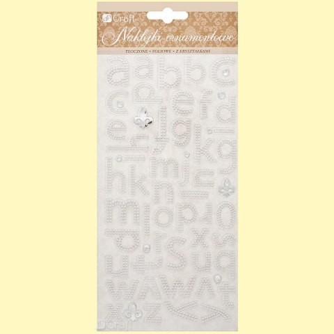 Naklejki samoprzylepne ALFABET srebrny NAK30