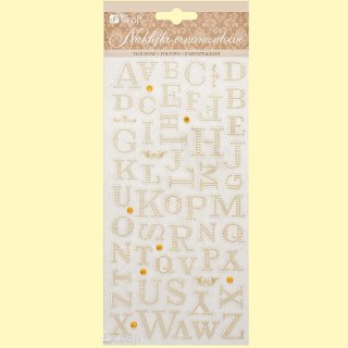 Naklejki samoprzylepne ALFABET złoty NAK29