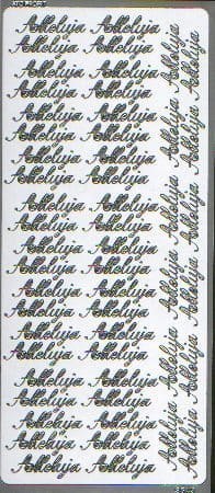 Naklejki samoprzylepne Alleluja srebrna 3543S