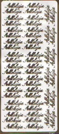 Naklejki samoprzylepne Alleluja złota 3543Z